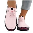 thumbnail image 1 of Womens Fashion Sneakers with Rubber Sole Casual Leather Lace up Walking Flat Work Shoes Spring Fall, 1 of 4