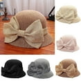 thumbnail image 1 of Womens Fashion Straw Sun Beach Hat Soft Bow Baseball Cap Summer, 1 of 4