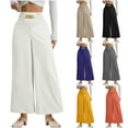 thumbnail image 1 of Womens Fashion Summer Sweatpants Flowy Wide Leg High Waisted Long Dressy Bottoms White Workout Trousers (2XL)Summer Spring And Fall Wear up&nbsp;to&nbsp;65%&nbsp;off!, 1 of 9