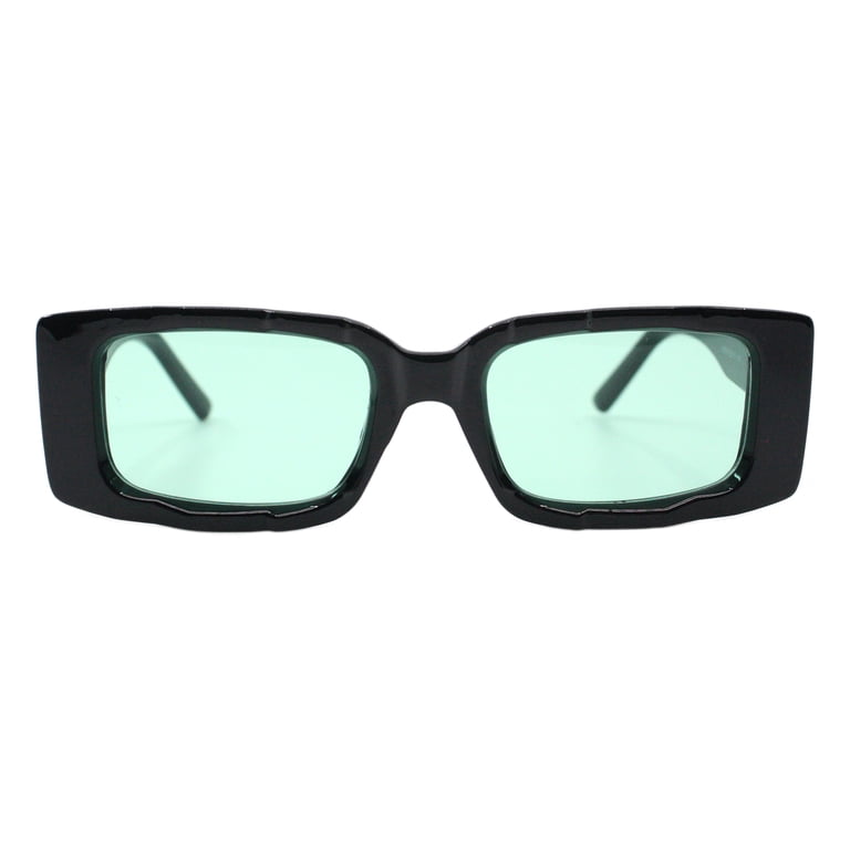 Womens Fashion Sunglasses Rectangular Ridged Frame UV 400 