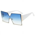 thumbnail image 1 of Womens Sunglasses Fashion Rimless Big Frame Resin Lens with UV400 Protection PC Frame Durable Trendy Female Glasses, 1 of 7
