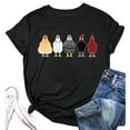 thumbnail image 1 of Womens Fashion Tees Tops Letter Print Short Sleeves Funny Chicken Graphic Dressy Casual Clothes, 1 of 2