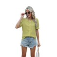 thumbnail image 1 of Womens Fashion Tops Cute Puff Sleeve Blouses for Women Dressy Casual Spring Summer Clothes Outfits for 2025 Green M, 1 of 8