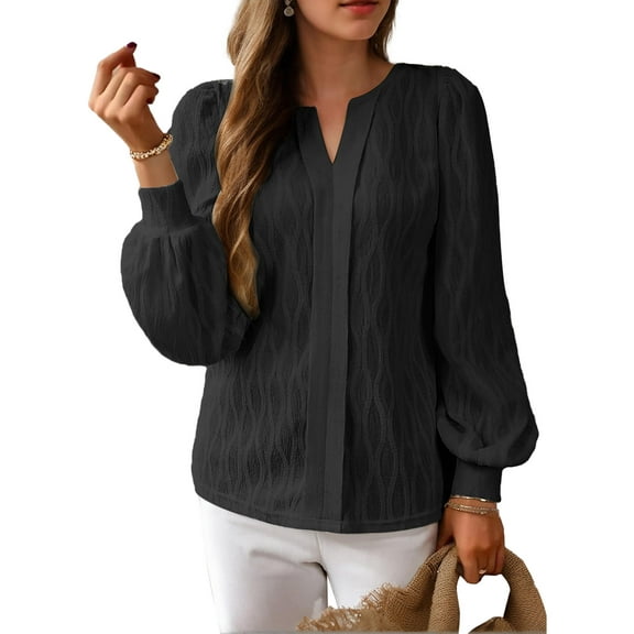 Womens Fashion Tops Cute Puff Sleeve Blouses for Women Dressy Casual Spring Summer Clothes