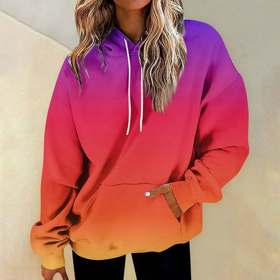 Womens Fashion Tops Hoodies for Women Pullover Oversized Sweatshirts Long SLeeve Shirts Loose Fit