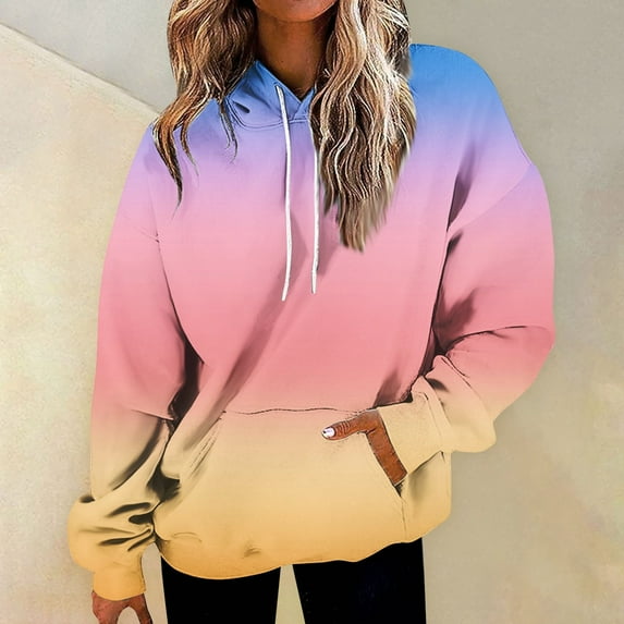 Womens Fashion Tops Hoodies for Women Pullover Oversized Sweatshirts Long SLeeve Shirts Loose Fit