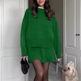 thumbnail image 1 of Womens Fashion Two Piece Outfits Crew Neck Sweater Tops Skirt Sets Sweater Dress Set Skirt Women Dress Suits Women Swim Skirt Longer plus Size Wedding Pant Suits Suit Button Ruched Swim Skirt Womens, 1 of 5