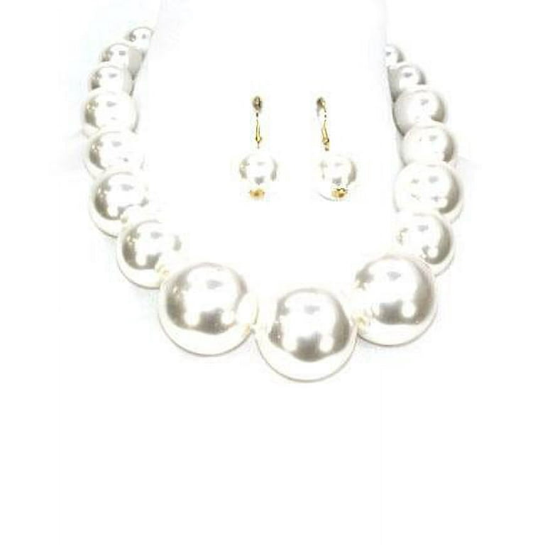 Walmart pearl necklace set clearance