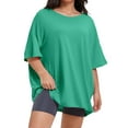 thumbnail image 1 of Womens Fashion Workout T Shirts Plus Size Tops Summer Clothes Short Sleeve Spring Tee, 1 of 6