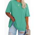 thumbnail image 1 of Womens Fashion Workout T Shirts Plus Size Tops Summer Clothes Short Sleeve Spring Tee, 1 of 5