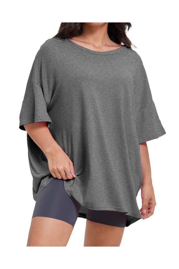 Womens Fashion Workout T Shirts Plus Size Tops Summer Clothes Short Sleeve Spring Tee