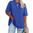 thumbnail image 1 of Womens Fashion Workout T Shirts Plus Size Tops Summer Clothes Short Sleeve Spring Tee, 1 of 5