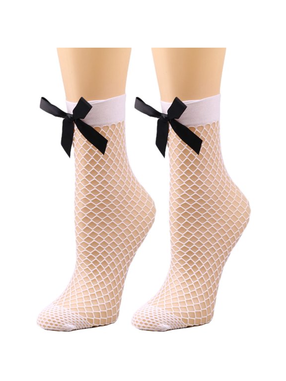 Womens Fashionable Fishnet Elastic Ankle High Dress Hollow Out Mesh Net Socks Tights Plain 1 Pair