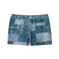thumbnail image 1 of Womens Faux Denim Shorts Stretchy Butt Lifting Jean Shorts Plus Size Booty Jegging Shorts for Curvy Women, 1 of 6