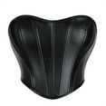 thumbnail image 1 of Womens Faux Leather Bustier Corset Top Strapless Lace Up Boned Sweetheart Neck Bodyshaper Bustier Sexy Crop Tops, 1 of 7