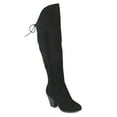 thumbnail image 1 of Womens Faux Suede Faux Lace-up Over-the-knee Boots, 1 of 8