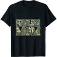 thumbnail image 1 of Womens Fearless Mom Camo Camouflage Lover Military Army Soldier T-Shirt Black Medium, 1 of 5