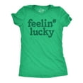thumbnail image 1 of Womens Feelin Lucky T shirt Funny St Pattys Days Parade Four Leaf Clover Tee for Ladies Womens Graphic Tees, 1 of 9