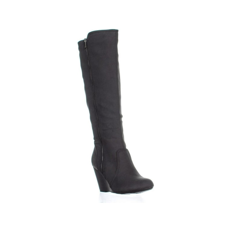 Womens Fergalicious Ornate Wedge Boots Black Walmart