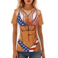 thumbnail image 1 of Womens Festival Bikini Printed Short Sleeve T-Shirts, 1 of 7