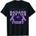 thumbnail image 1 of Womens Fight Against Pancreatic Cancer Awareness Purple Graphic T-Shirt Black 2X-Large, 1 of 5