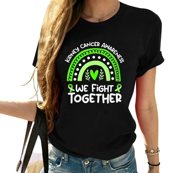 Womens Fight Together Kidney Cancer Awareness Shirt Kidney Cancer T-Shirt Black