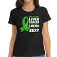 thumbnail image 1 of Womens Fighting Liver Cancer Chemo and Still This Sexy Awareness T-Shirt Black 2X-Large, 1 of 5