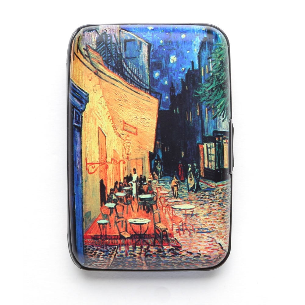 Womens Fine Art Identity Protection RFID Wallet Cafe