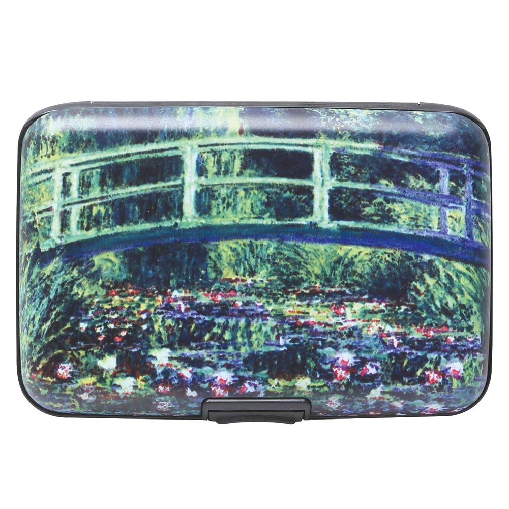 Womens Fine Art Identity Protection RFID Wallet Water Lilies Bridge