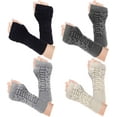 thumbnail image 1 of Womens Fingerless Gloves Winter Warm Knit Crochet Thumbhole Arm Warmers, 1 of 5
