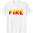 thumbnail image 1 of Womens Fire Couple Ice Matching Party Costume Family Halloween T-Shirt White Large, 1 of 5