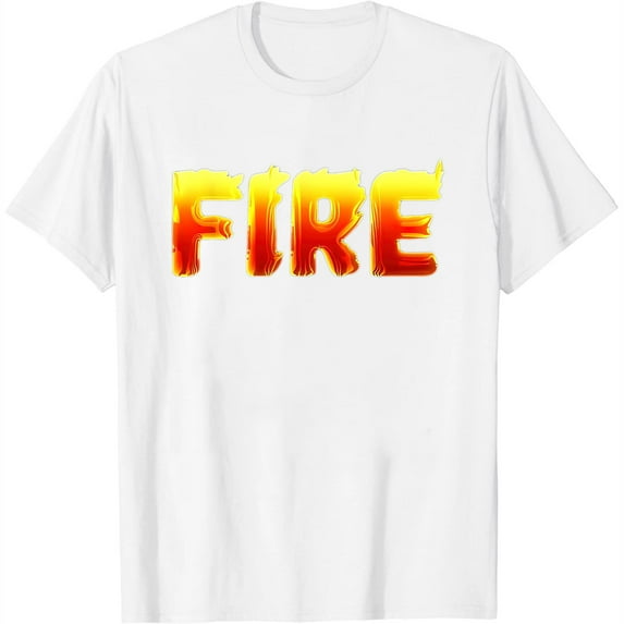 Womens Fire Couple Ice Matching Party Costume Family Halloween T-Shirt White Large