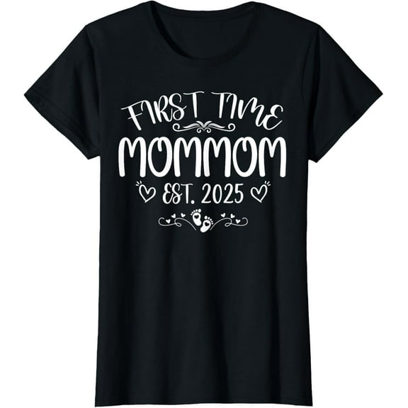 Womens First Time Mommom Est 2025 Soon To Be Mom Mother Gift-Shirt Unisex S-5XL Hot Trending Shirt, Vintage Birthday Gift