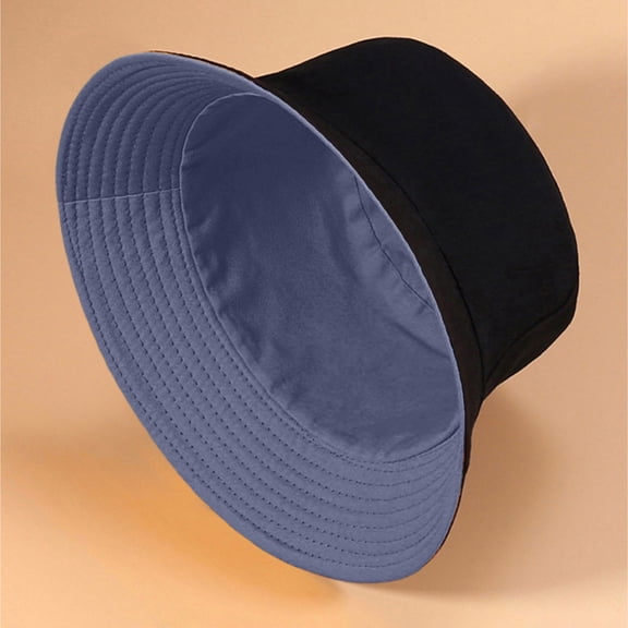 Womens Fisherman Hat Candy Colored Washbasin Hat Outdoor Art Casual Sunshade Hat Bucket Hat Reversible Double-Side-Wear