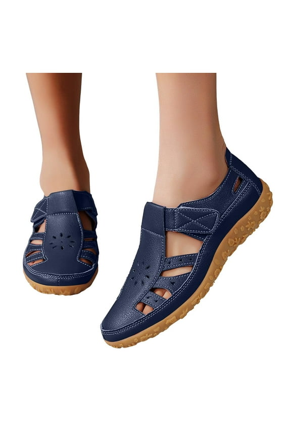 Womens Fisherman Sandals Closed Toe Casual Sandals Hook and Loop Breathable Summer Sandals for Women