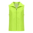 thumbnail image 1 of Womens Fishing Vest Zip Up Sleeveless Jacket Utility Anorak Outwear Breathable Lapel Neck Travel Hiking Vest Green M, 1 of 4