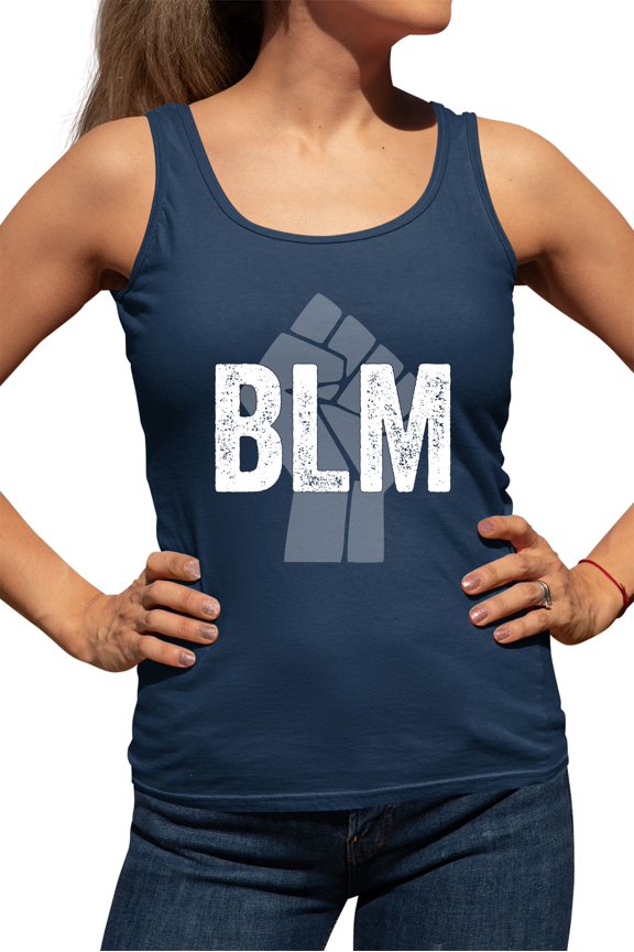 Womens Fist BLM Black Lives Matter Racerback Tank Top T-Shirt