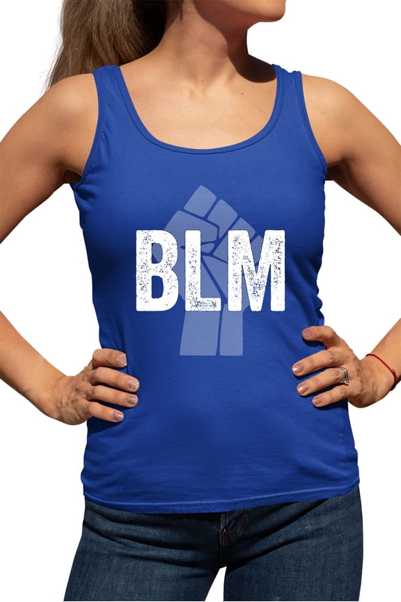 Womens Fist BLM Black Lives Matter Racerback Tank Top T-Shirt