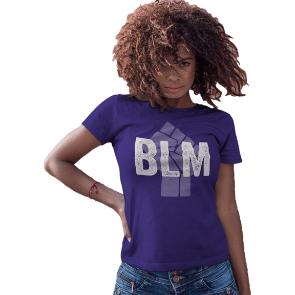Womens Fist BLM Black Lives Matter T-Shirt