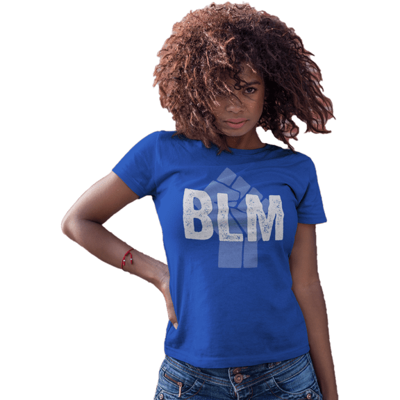 Womens Fist BLM Black Lives Matter T-Shirt