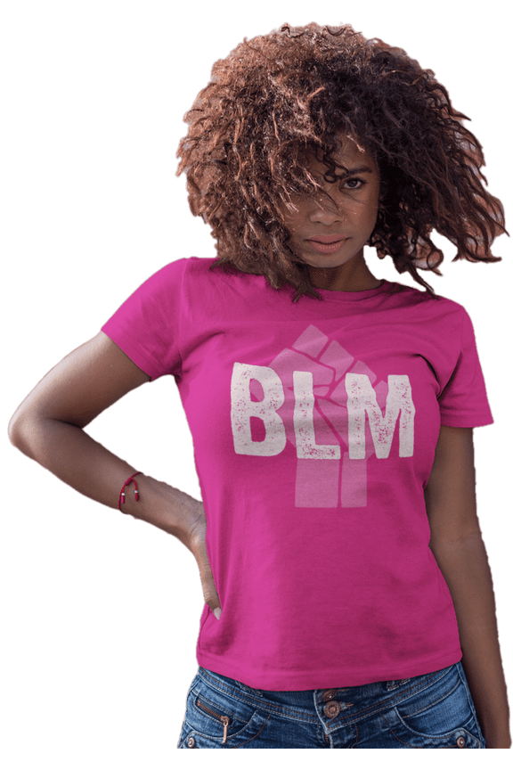 Womens Fist BLM Black Lives Matter T-Shirt
