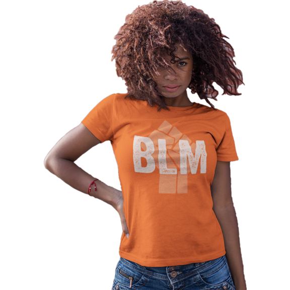 Womens Fist BLM Black Lives Matter T-Shirt