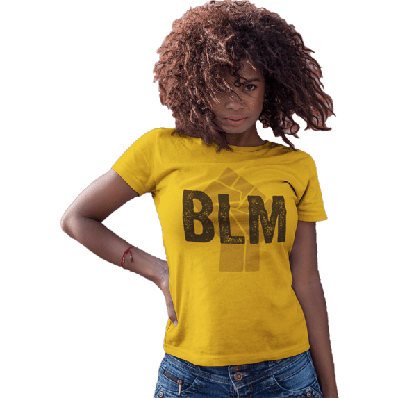 Womens Fist BLM Black Lives Matter T-Shirt