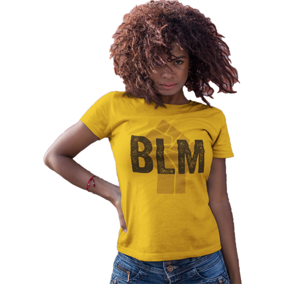 Womens Fist BLM Black Lives Matter T-Shirt