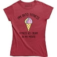 thumbnail image 1 of Womens Fitness Ice Cream In My Mouth Funny Workout Desert T-Shirt, 1 of 4