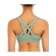 thumbnail image 1 of Womens Fitness Sports Bra, Criss-Cross Back Padded Strappy Sports Bras Medium Support Yoga Bra with Removable Cups, 1 of 8