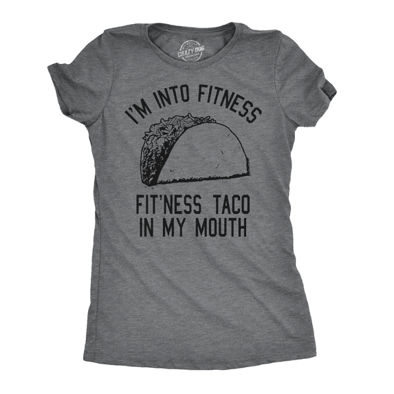 Womens Fitness Taco Funny Gym T Shirt Cool Humor Graphic Muscle Tee for Ladies Womens Graphic Tees