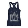 thumbnail image 1 of Womens Fitness Tank Abe Lincoln 'Merica Tanktop Funny 4th of July USA Patriotic Graphic Novelty Shirt, 1 of 6