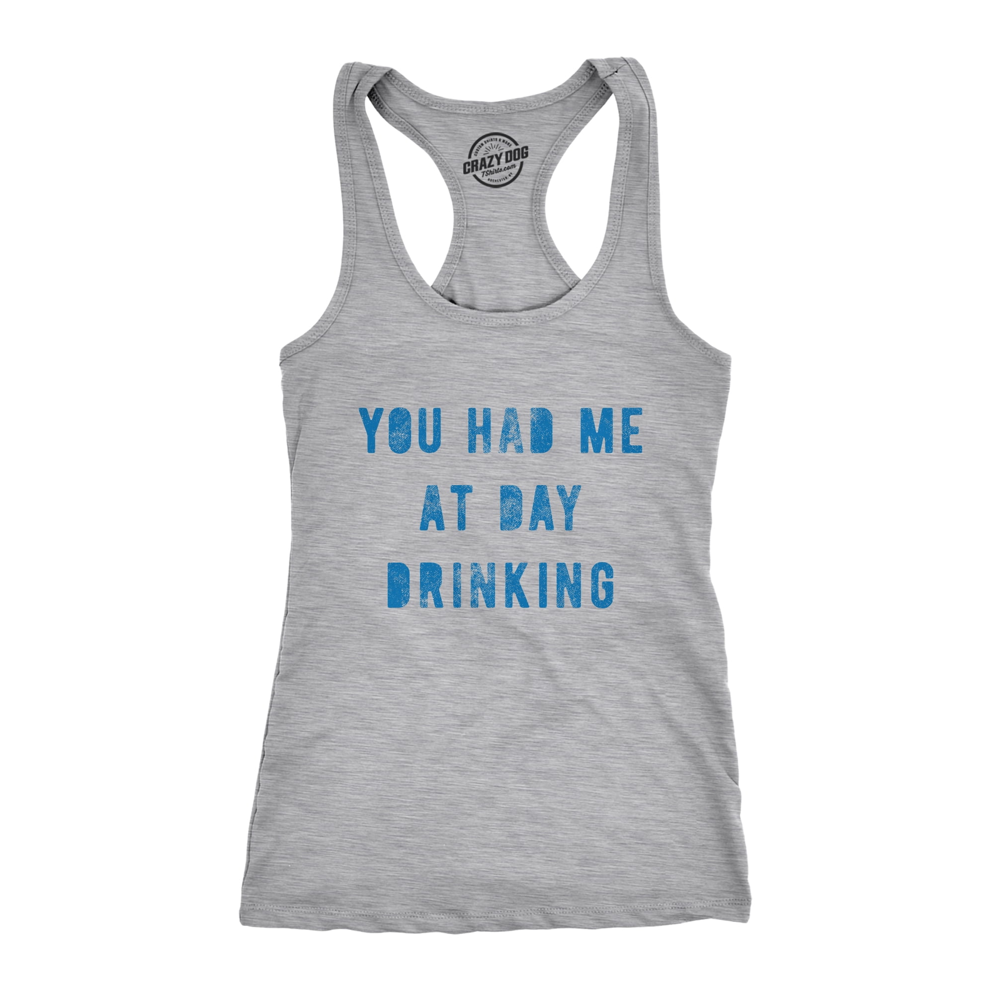 Funny Women's Tank Top - 'Day Drinking On The Lake Is My Happy Place' Vintage Sleeveless Shirt, Grey - View #8