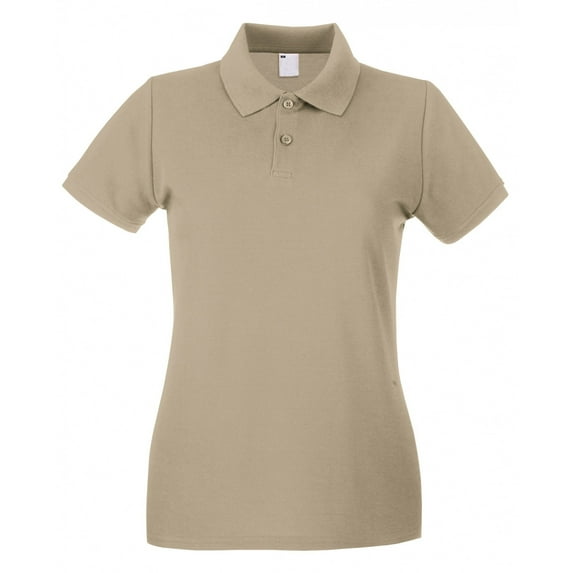 Womens Fitted Short Sleeve Casual Polo Shirt
